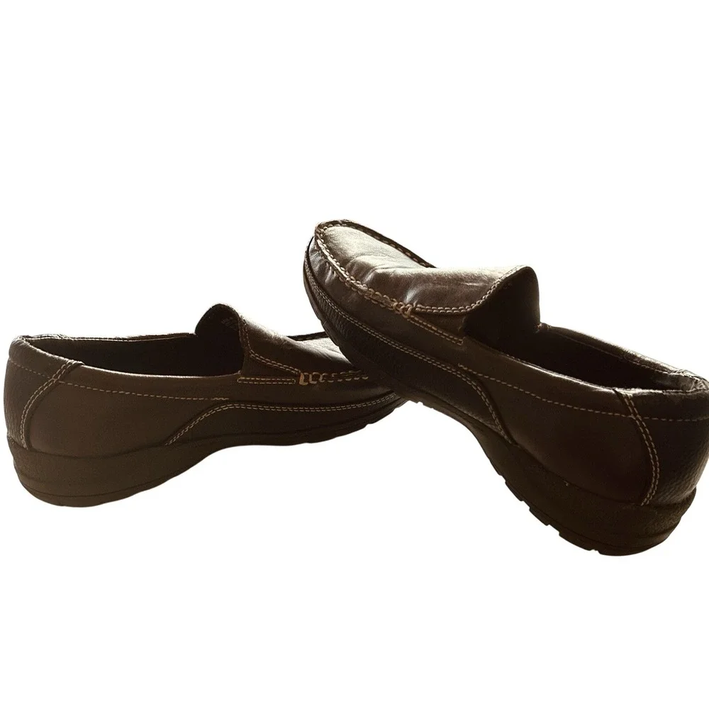 GH Bass & Co Miles‎ 6862-200 Brown Leather Kids Slip On Loafers Sz 6m